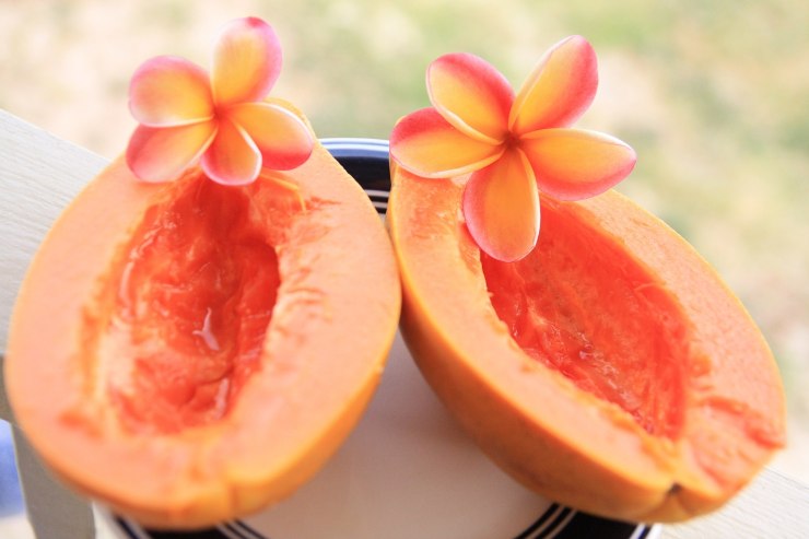 Papaya tagliata a metà per la lunghezza e privata dei semini interni - iFood.it (foto Pixabay)