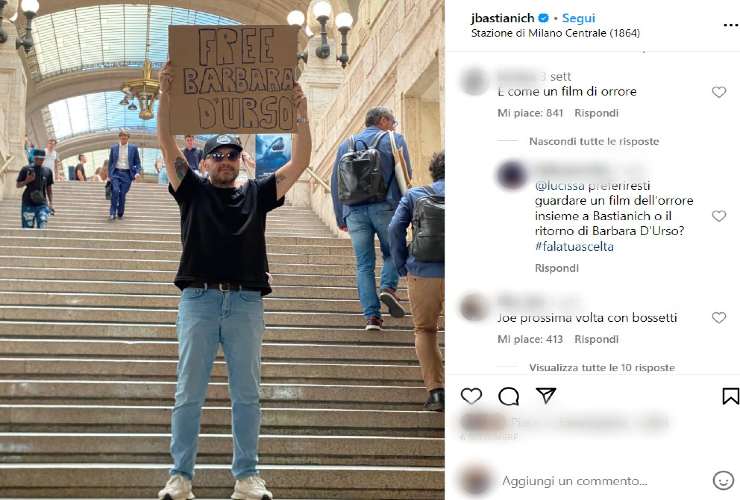 Joe Bastianich e il messaggio per la D'Urso