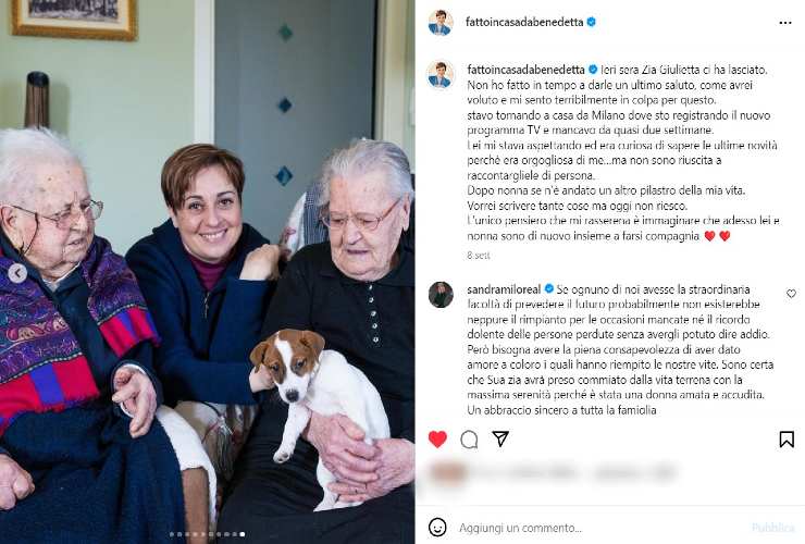 Benedetta Rossi non riesce a tenersi più tutto dentro