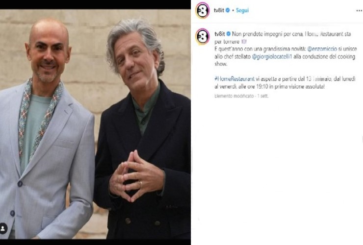 Giorgio Locatelli insieme a un'altra grande star