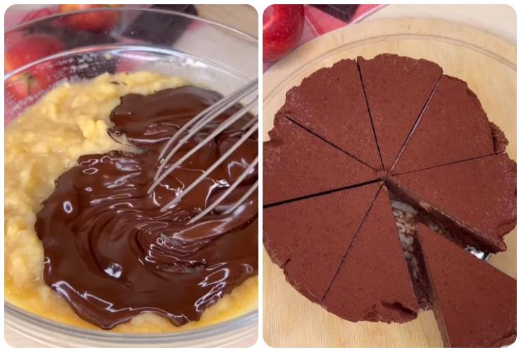 Una torta al cioccolato in pochissime mosse