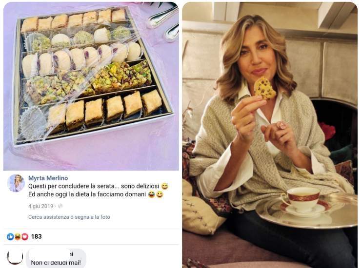 myrta merlino cosa mangia