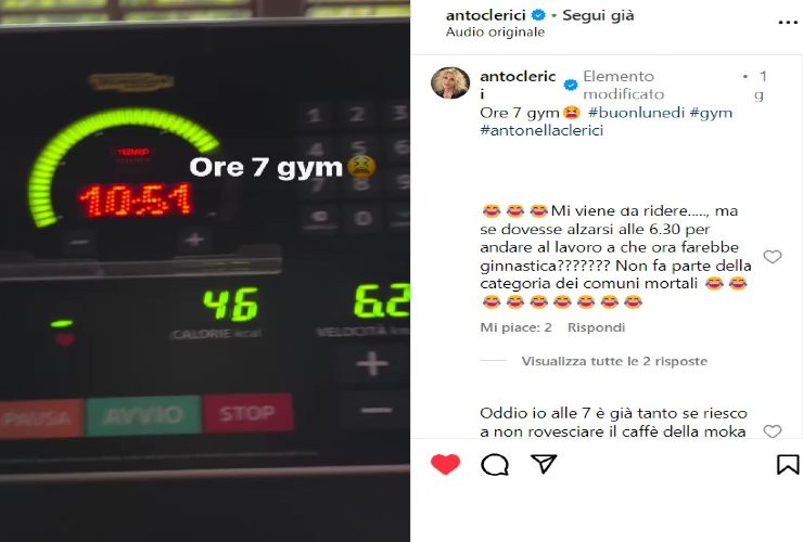 La Clerici lo ha fato con il marito prima della diretta