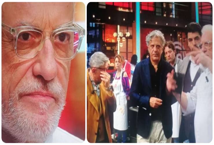 Paroloni nello studio di MasterChef