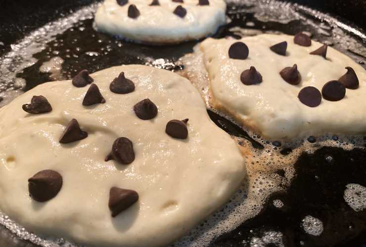 ricetta pancake con gocce di cioccolato