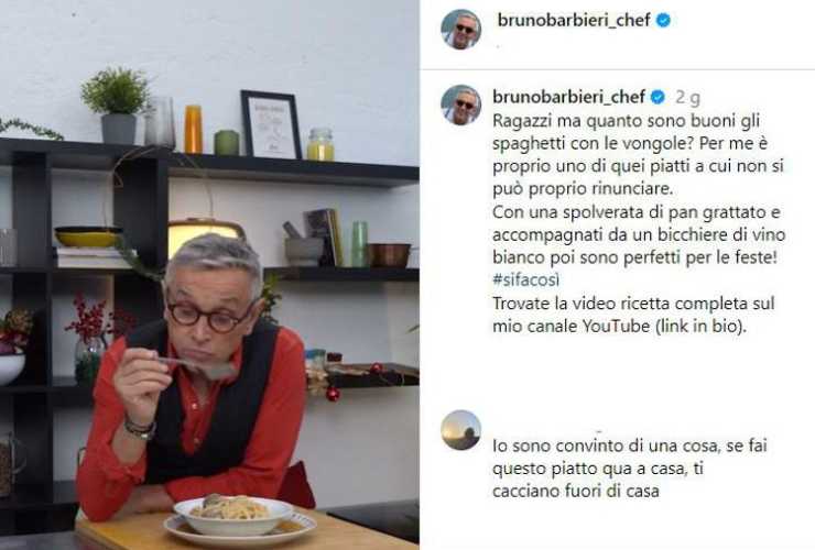 Bruno Barbieri spaghetti alle vongole burro