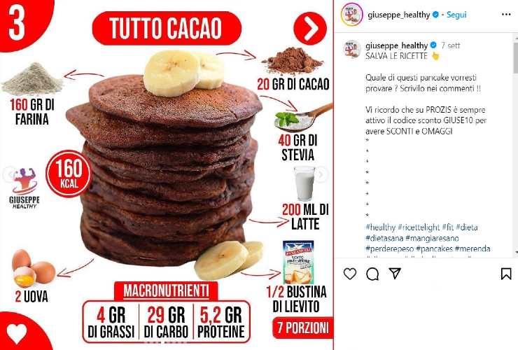 Una ricetta golosa per dei pancake tutti al cacao