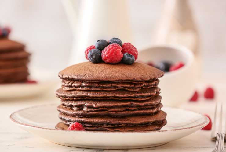 ricetta pancake al cioccolato light