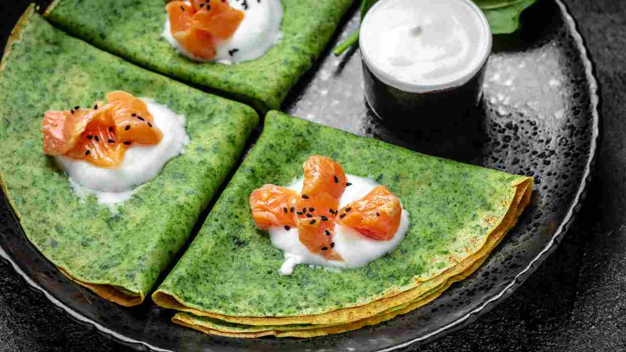 ricetta crepes agli spinaci