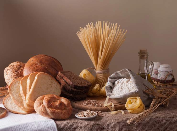 Pasta and bread