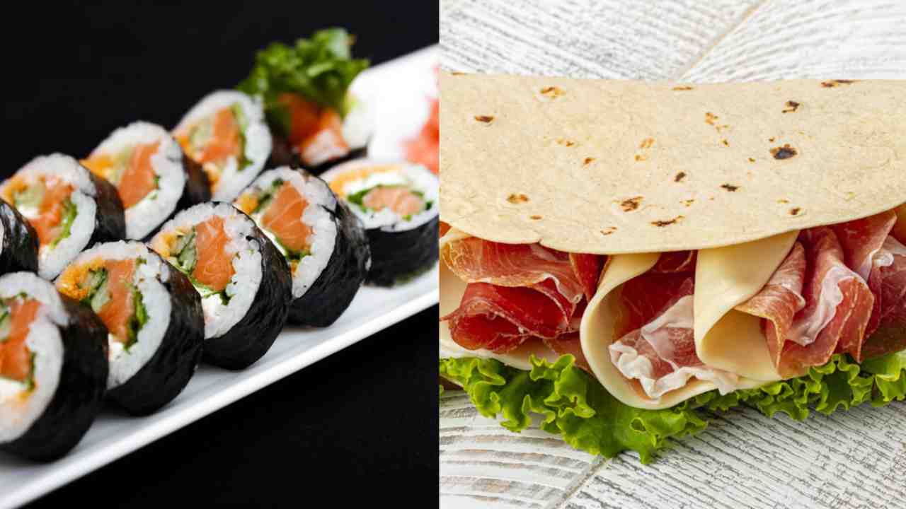 Sushi di piadina ecco come si fa