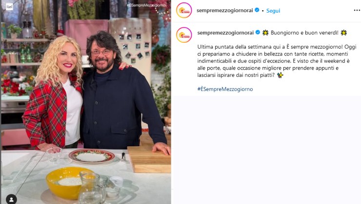 Antonella Clerici con Lillo a È sempre mezzogiorno - iFood.it - 20241223