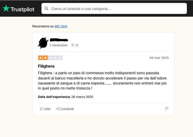 Recensione da parte di un utente